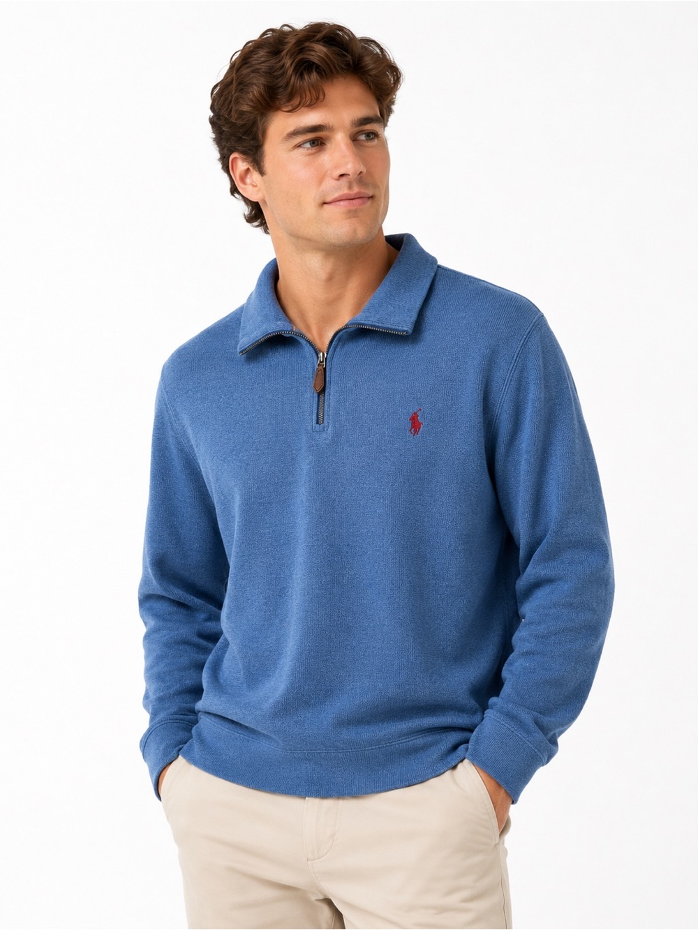 Ralph Lauren Sky Blue Quarter-Zip Pullover
